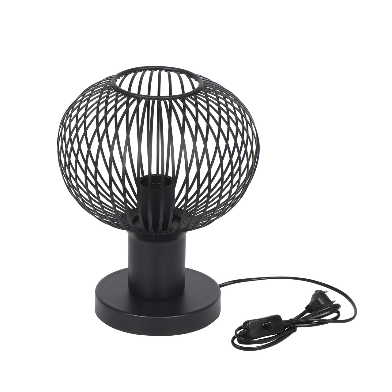 Lampa de masa Gila, TRIO, 23x28 cm, 10W, 1x E27, metal, negru mat - imagine 7